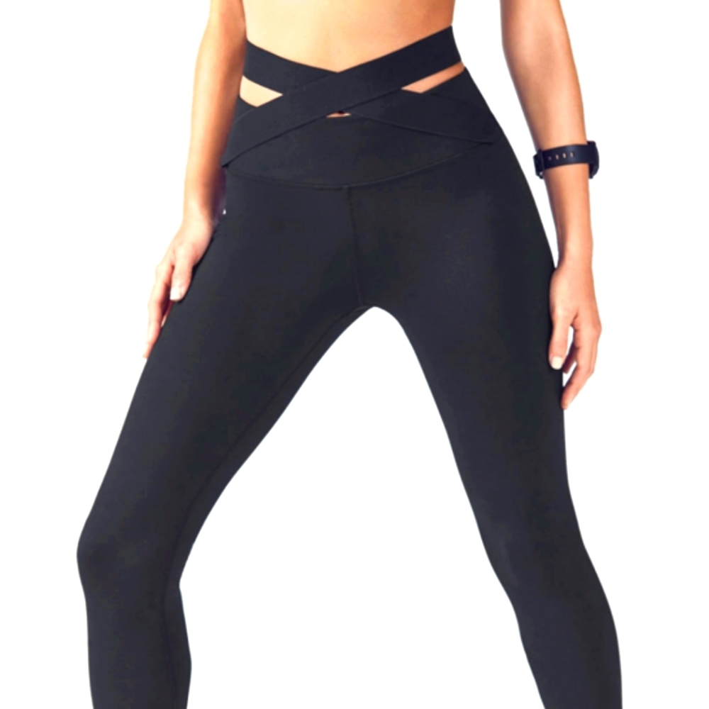 Fabletics Demi Lovato Strappy Full Length Leggings Small